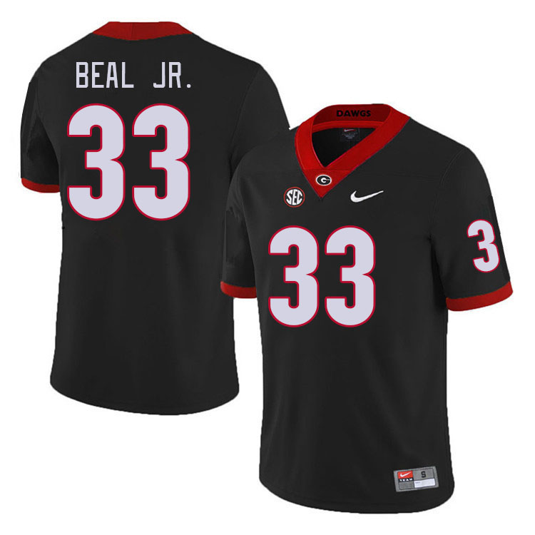 #33 Robert Beal Jr. Georgia Bulldogs Jerseys Football Stitched-Retro Black